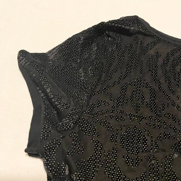 Janira Tops Womens Short Sleeve Velvet Top Size Medium - Picture 15 of 16